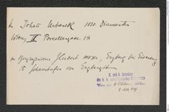 k.k. naturhistorisches Hofmuseum, Intendanzakten 1885-1896 (Hauer), Aktenzahl Z.618/1892, Seite 1
